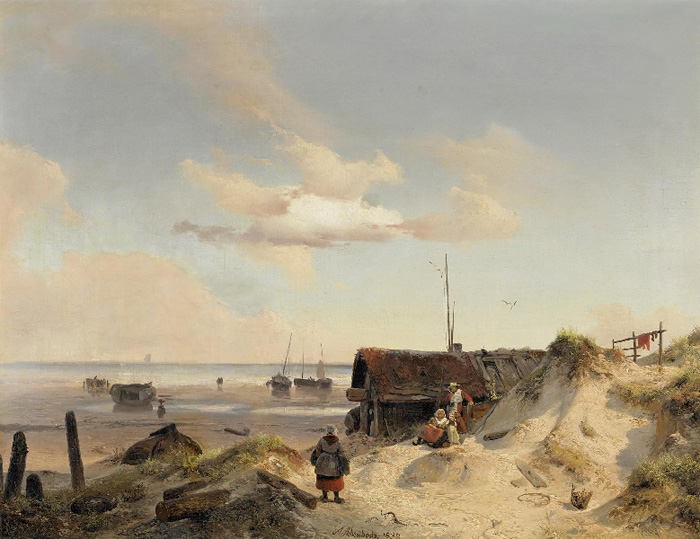 fisher huts in the dunes